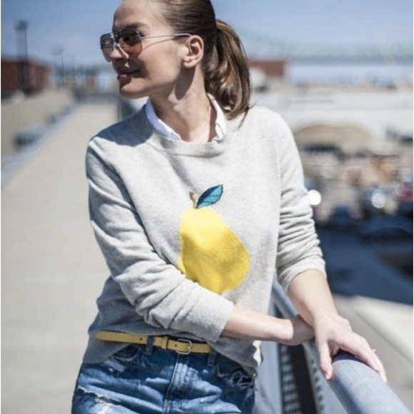 J. Crew Pear Knit Sweater Size XXS Wool Rabbit Hair Blend Gray Pullover Rib Trim - Picture 2 of 12